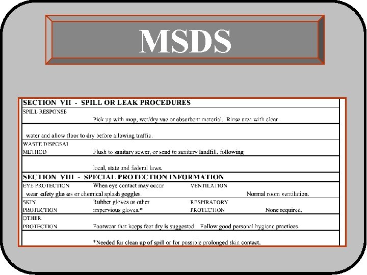 MSDS 