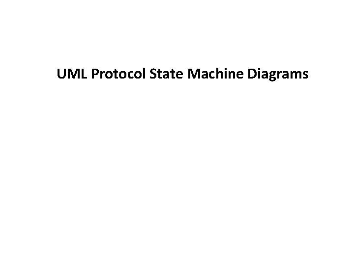 UML Protocol State Machine Diagrams 