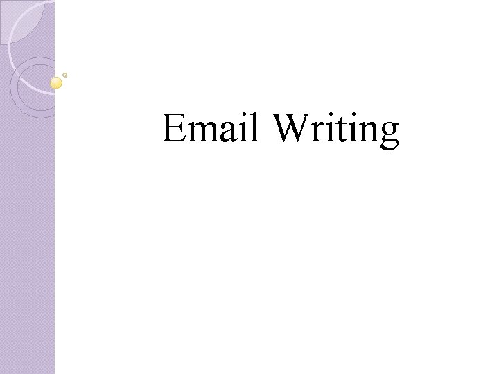 Email Writing 