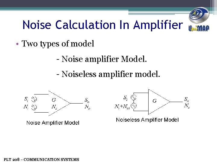 Noise Calculation In Amplifier • Two types of model - Noise amplifier Model. -