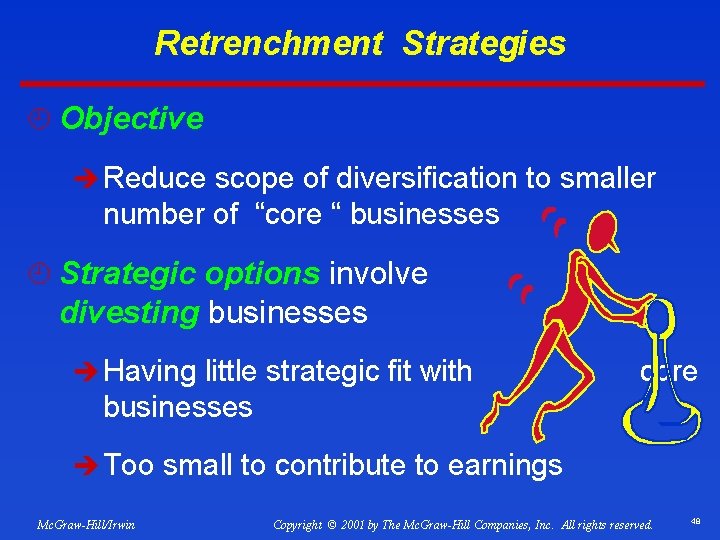 Retrenchment Strategies ¿ Objective è Reduce scope of diversification to smaller number of “core