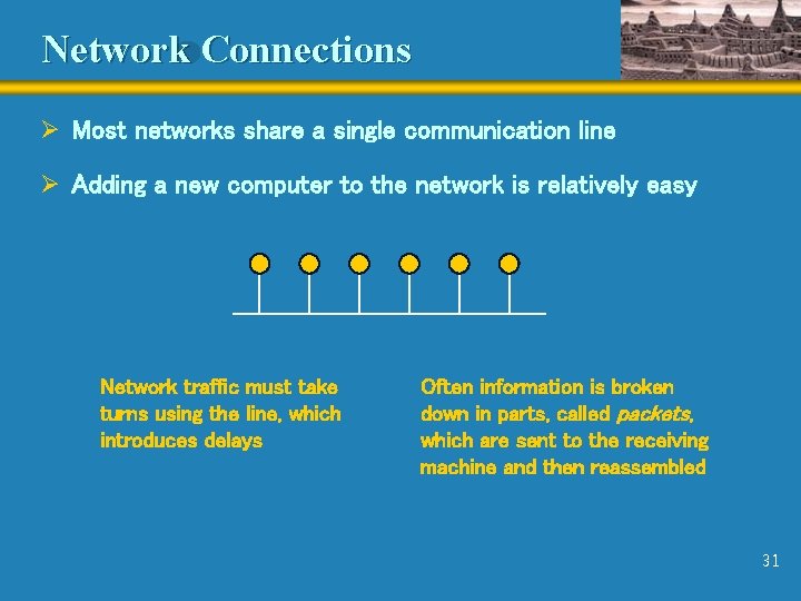 Network Connections Ø Most networks share a single communication line Ø Adding a new