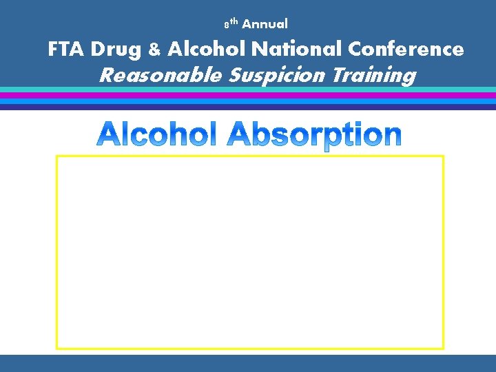 8 th Annual FTA Drug & Alcohol National Conference Reasonable Suspicion Training 