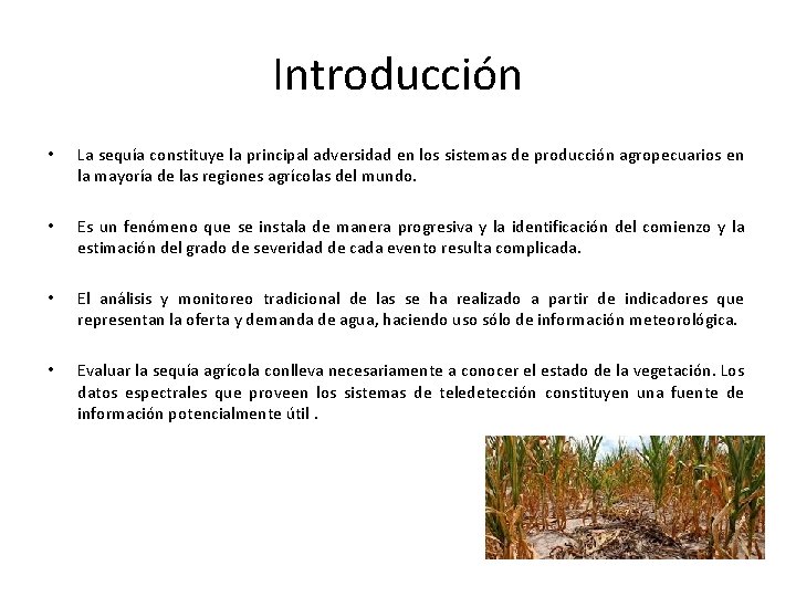 EVALUACIN DE LA SEQUA CON INDICADORES ESTANDARIZADOS DE