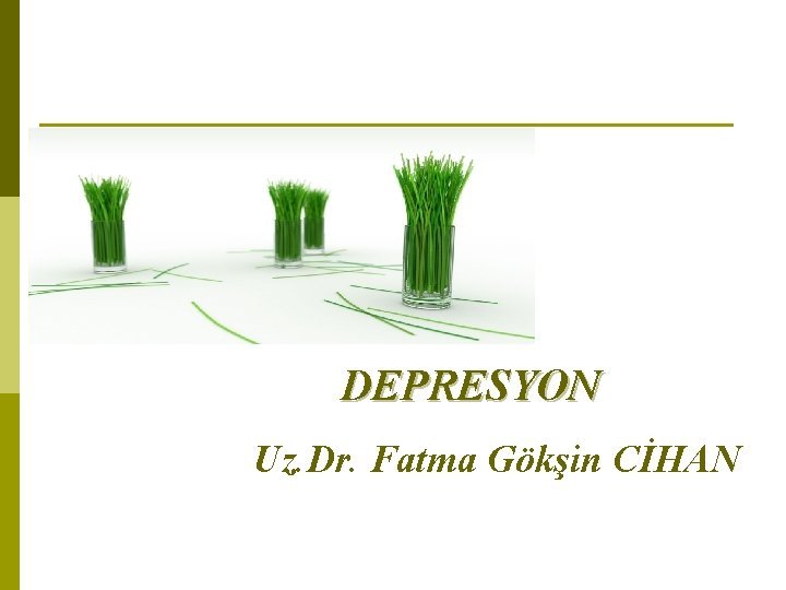 Depresyon DEPRESYON Uz. Dr. Fatma Gökşin CİHAN 