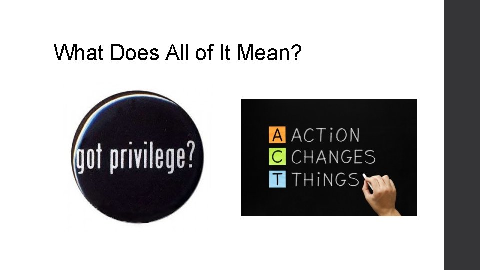 What Does All of It Mean? 