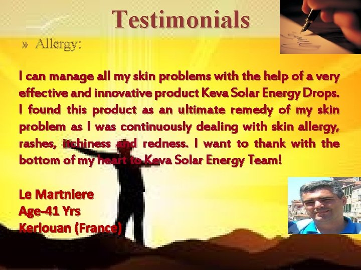 Testimonials » Allergy: I can manage all my skin problems with the help of