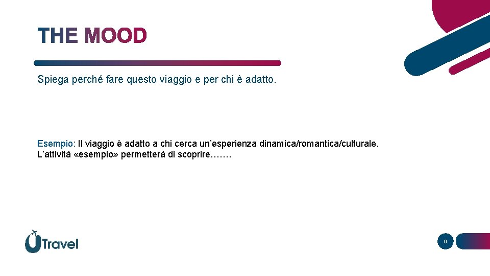 Spiega perché fare questo viaggio e per chi è adatto. Esempio: Il viaggio è