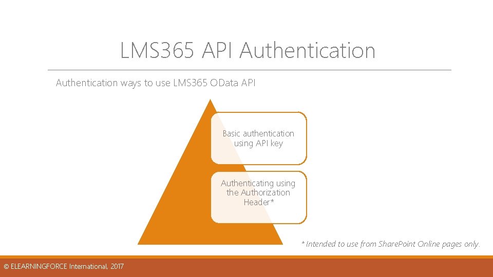 LMS 365 API Authentication ways to use LMS 365 OData API Basic authentication using LMS 365 API Authentication ways to use LMS 365 OData API Basic authentication using