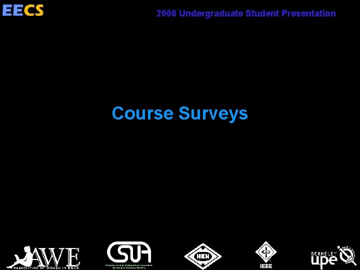 2006 Undergraduate Student Presentation Course Surveys 