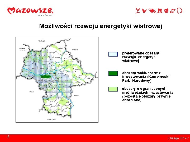Możliwości rozwoju energetyki wiatrowej preferowane obszary rozwoju energetyki wiatrowej obszary wykluczone z inwestowania (Kampinoski Możliwości rozwoju energetyki wiatrowej preferowane obszary rozwoju energetyki wiatrowej obszary wykluczone z inwestowania (Kampinoski