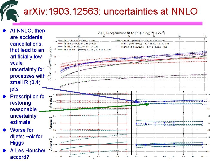 ar. Xiv: 1903. 12563: uncertainties at NNLO At NNLO, there accidental cancellations, that lead