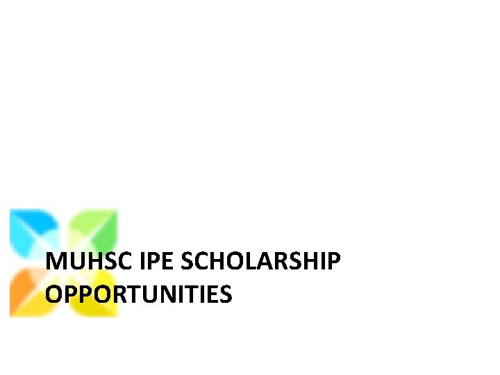 MUHSC IPE SCHOLARSHIP OPPORTUNITIES 