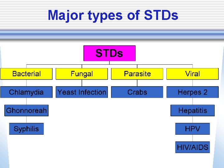 Major types of STDs 