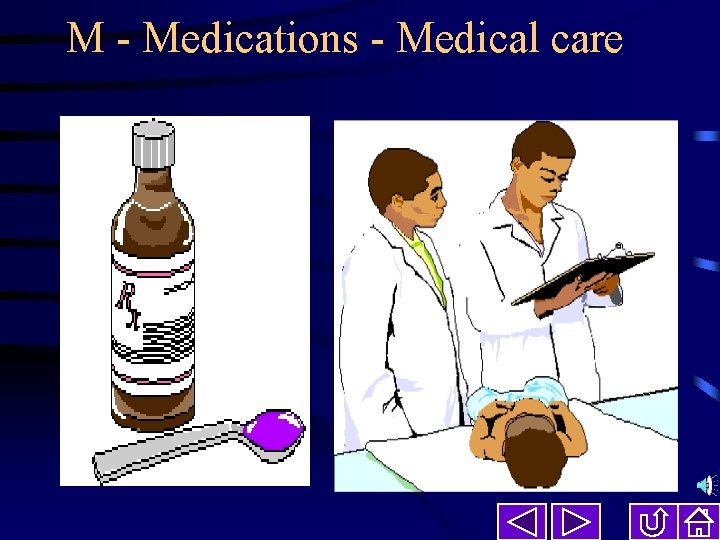 M - Medications - Medical care 