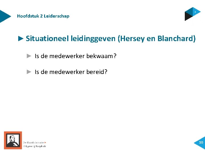 Hoofdstuk 2 Leiderschap ► Situationeel leidinggeven (Hersey en Blanchard) ► Is de medewerker bekwaam?