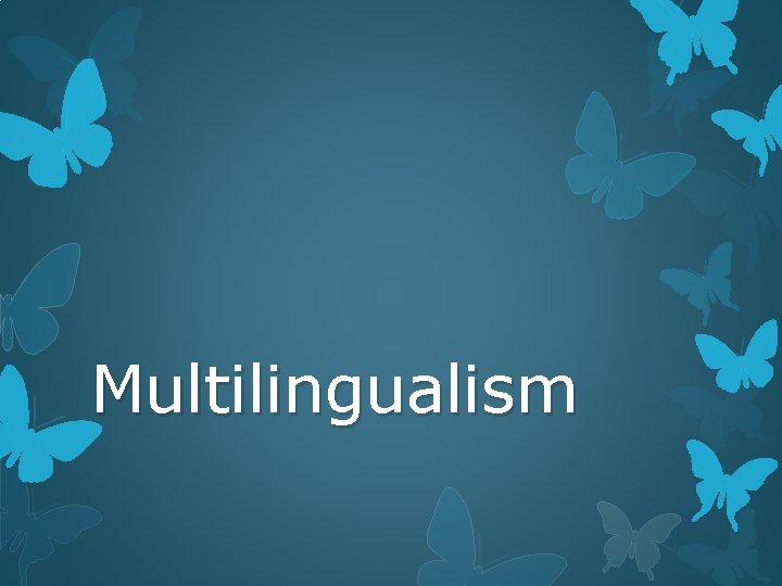 Multilingualism 