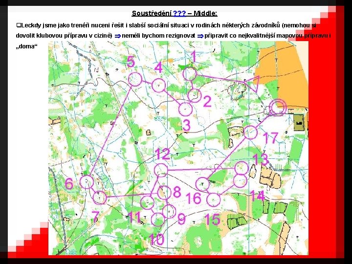 Soustředění ? ? ? – Middle: q. Leckdy jsme jako trenéři nuceni řešit i