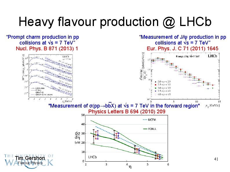 Heavy flavour production @ LHCb “Prompt charm production in pp collisions at √s =