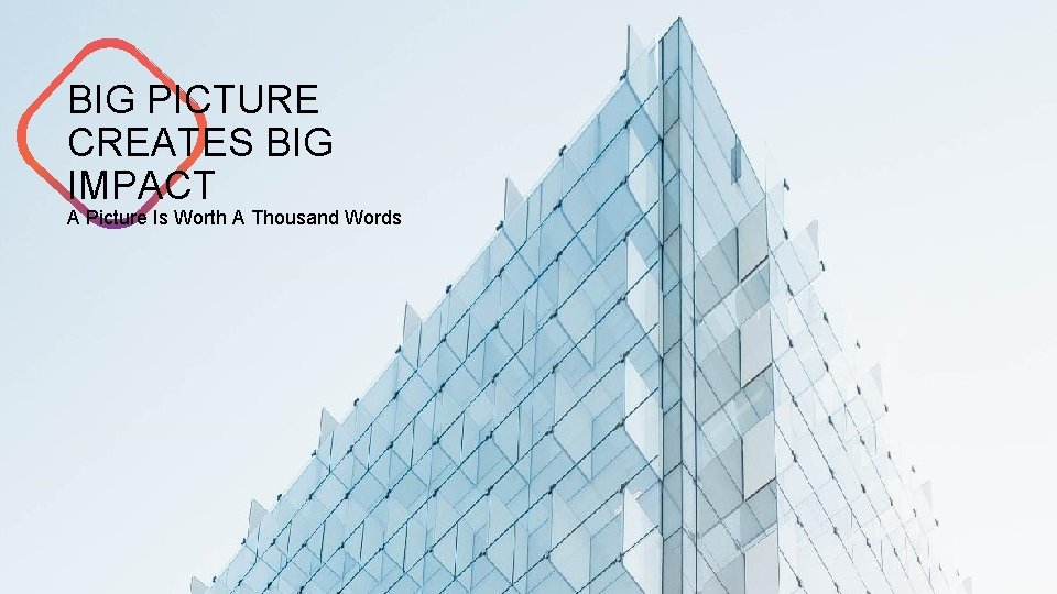 BIG PICTURE CREATES BIG IMPACT A Picture Is Worth A Thousand Words 