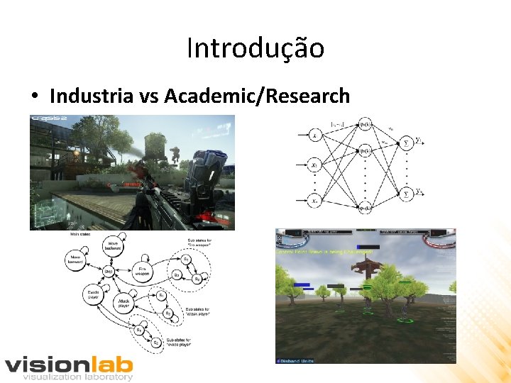 Introdução • Industria vs Academic/Research 