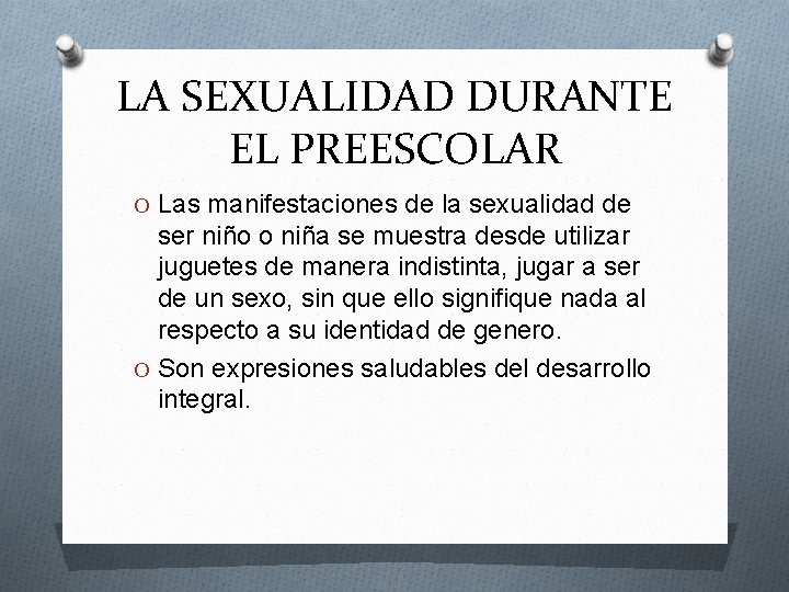 LA SEXUALIDAD EN LA EDUCACIN PREESCOLAR CURSO Desarrollo