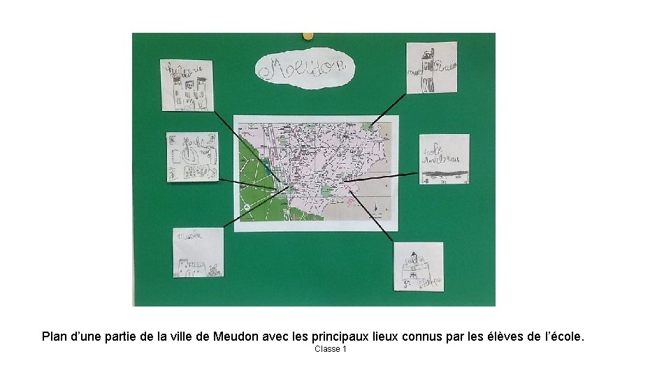 Plan d’une partie de la ville de Meudon avec les principaux lieux connus par