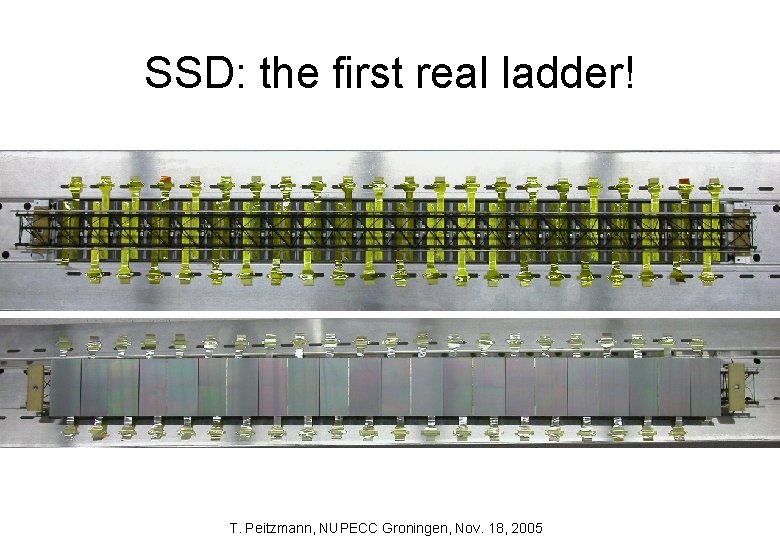 SSD: the first real ladder! T. Peitzmann, NUPECC Groningen, Nov. 18, 2005 