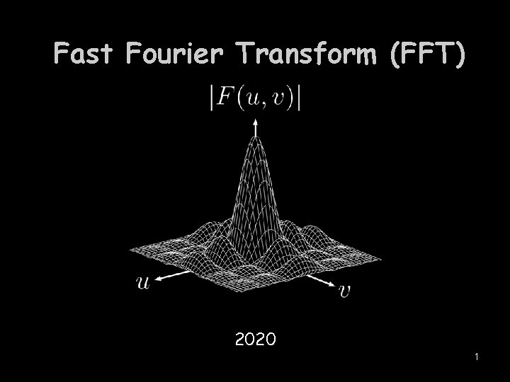 Fast Fourier Transform (FFT) 2020 1 