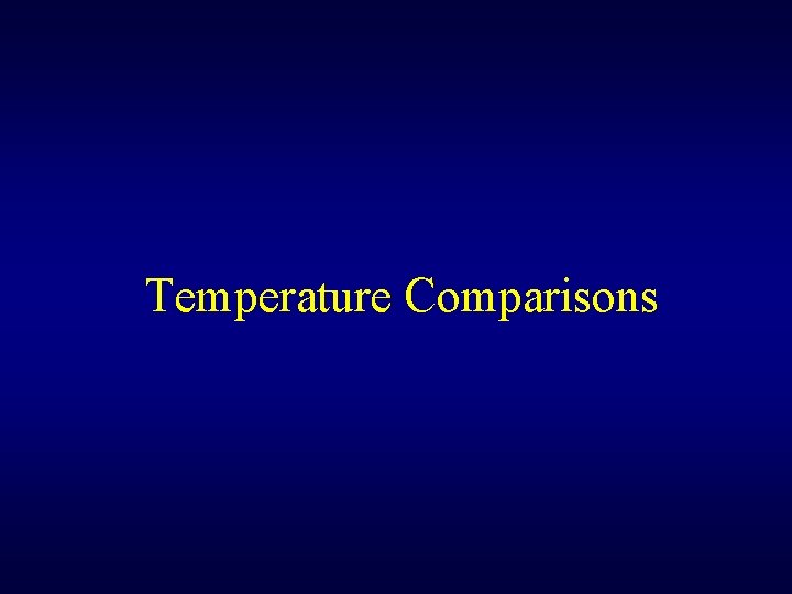 Temperature Comparisons 