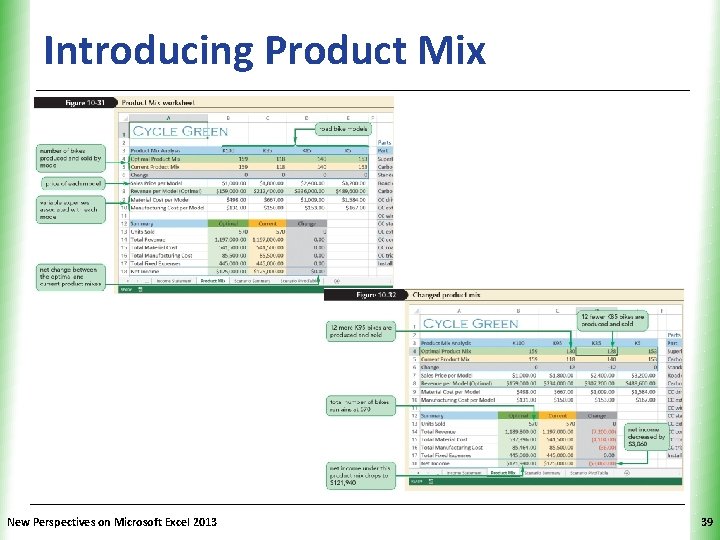 Introducing Product Mix New Perspectives on Microsoft Excel 2013 XP 39 