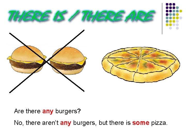 Are there any burgers? No, there aren’t any burgers, but there is some pizza.