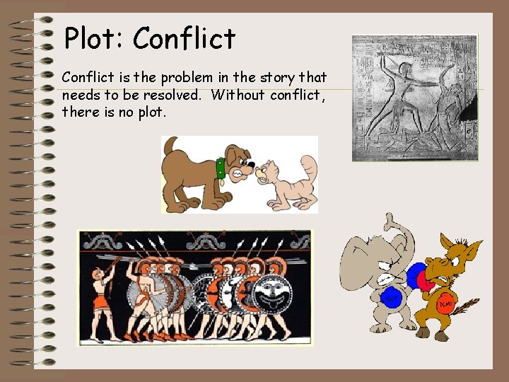 Plot: Conflict is the problem in the story that needs to be resolved. Without Plot: Conflict is the problem in the story that needs to be resolved. Without