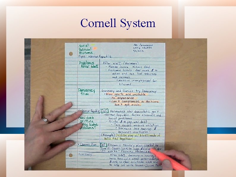 Cornell System 