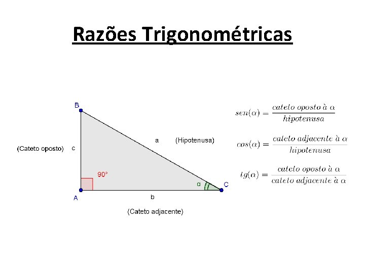 Razões Trigonométricas 