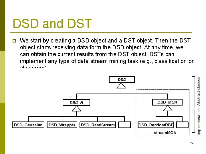 DSD and DST p We start by creating a DSD object and a DST