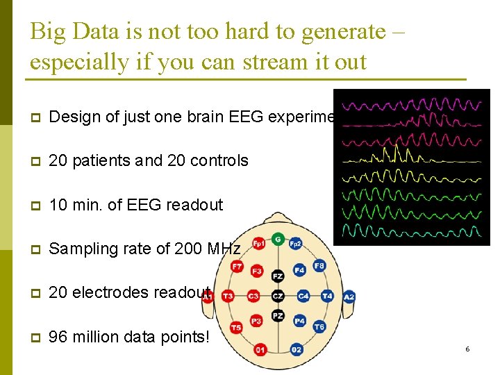 Big Data is not too hard to generate – especially if you can stream