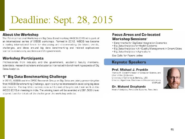 Deadline: Sept. 28, 2015 81 