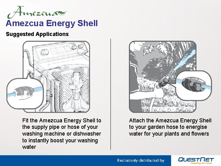 Amezcua Energy Shell Suggested Applications Fit the Amezcua Energy Shell to the supply pipe