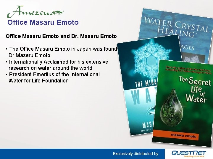 Office Masaru Emoto and Dr. Masaru Emoto • The Office Masaru Emoto in Japan