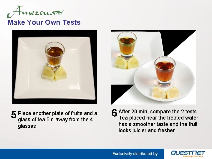 Make Your Own Tests 5 Place another plate of fruits and a glass of