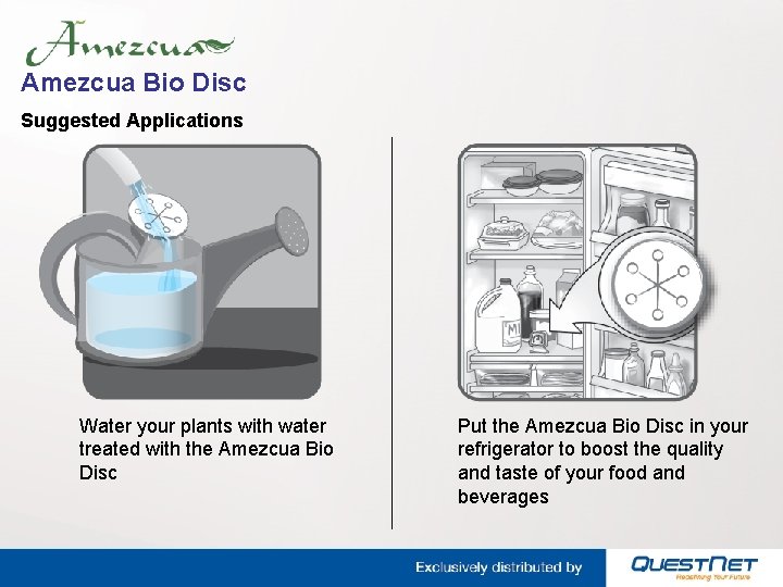 Amezcua Bio Disc Suggested Applications Water your plants with water treated with the Amezcua