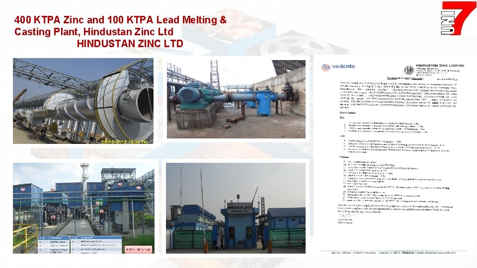 400 KTPA Zinc and 100 KTPA Lead Melting & Casting Plant, Hindustan Zinc Ltd