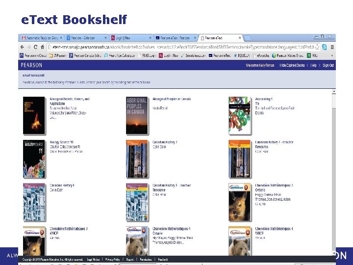e. Text Bookshelf 