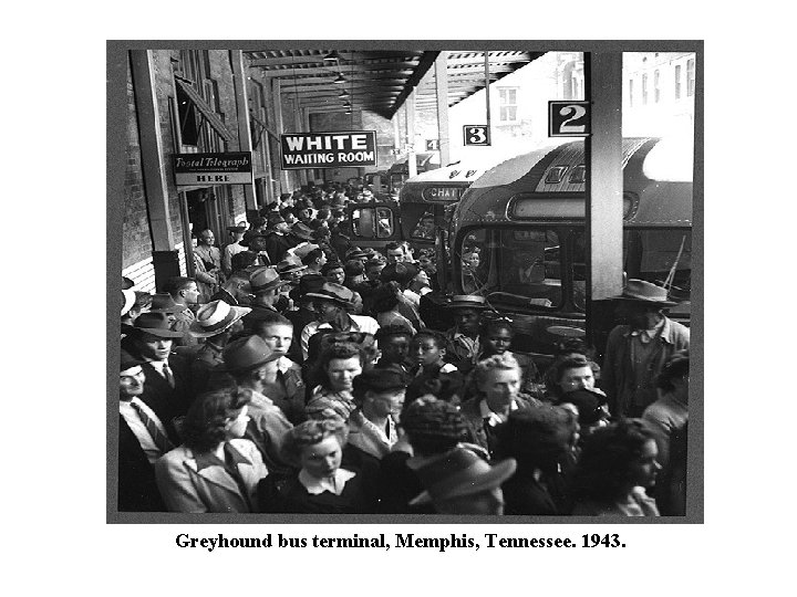 Greyhound bus terminal, Memphis, Tennessee. 1943. 