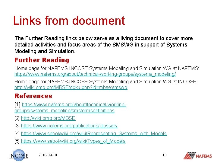 Links from document The Further Reading links below serve as a living document to