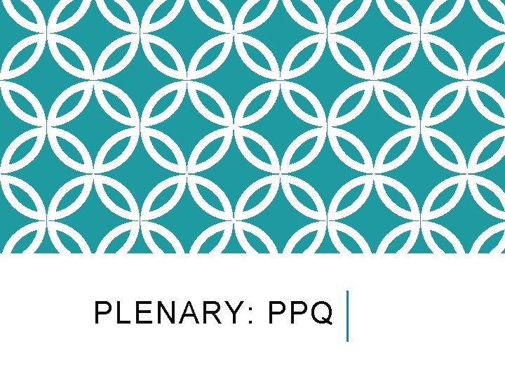 PLENARY: PPQ 
