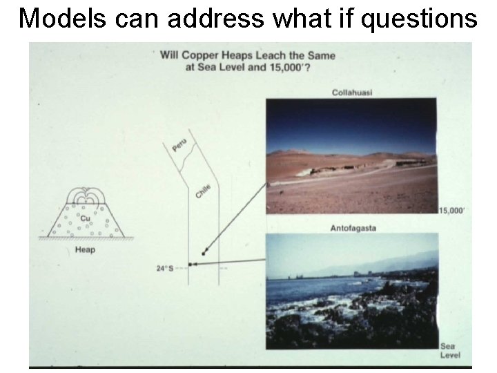 Models can address what if questions 