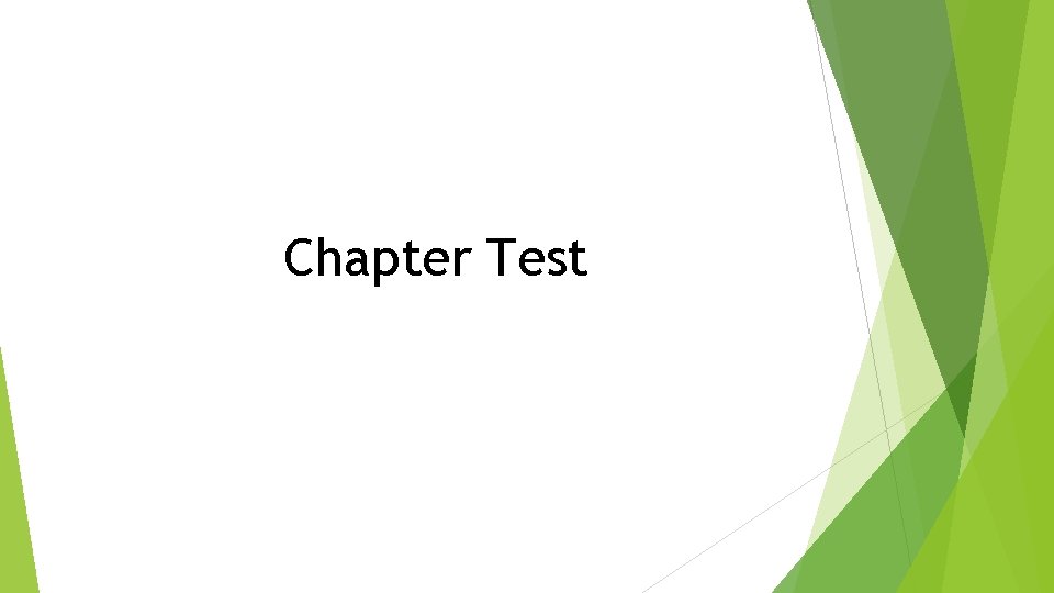 Chapter Test 