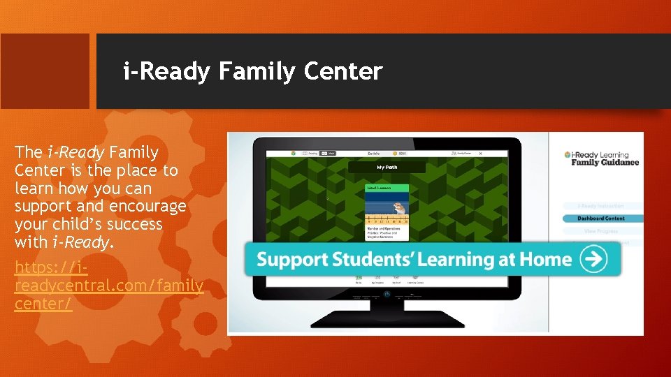i-Ready Family Center The i-Ready Family Center is the place to learn how you